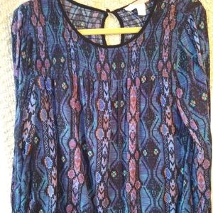 Forever 21 Aztec Smocked Top